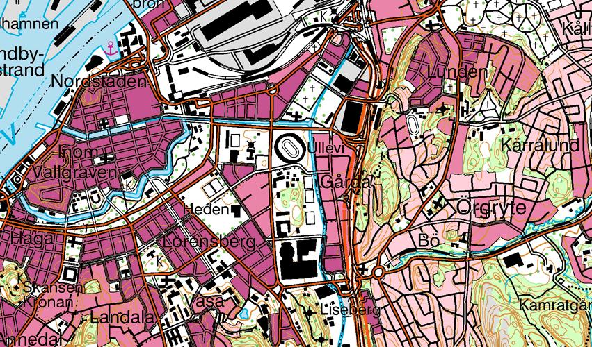 13. Mölndalsån (Nya Ullevi) 13. Vattendrag: Mölndalsån Lokal: Nya Ullevi X-koord: 640373 Y-koord: 127268 Top.