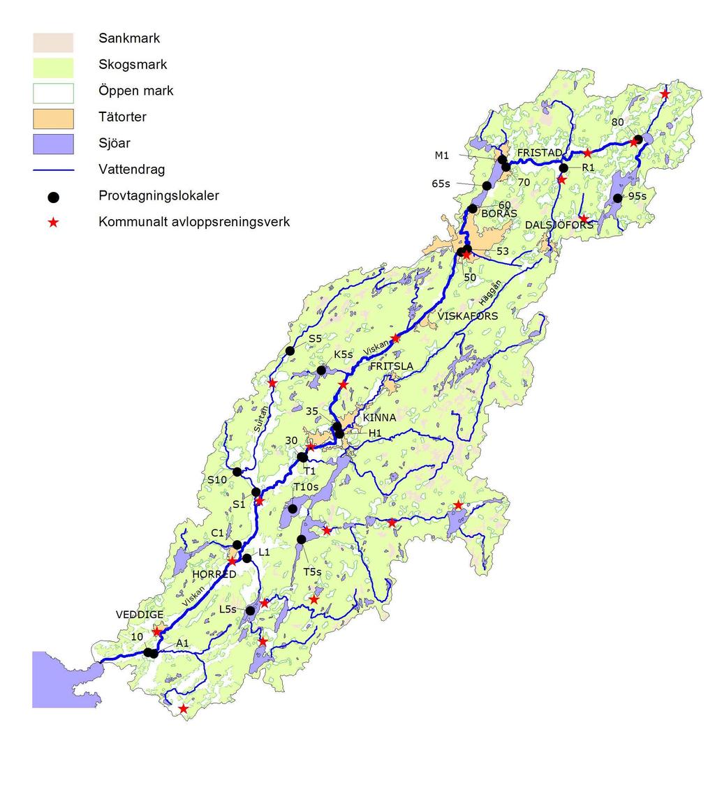 VISKAN 1 Bakgrund Lera och silt dominerar jordlagren i Viskans dalgång från kusten upp till Kinna och i Surtans dalgång upp till Hyssna.