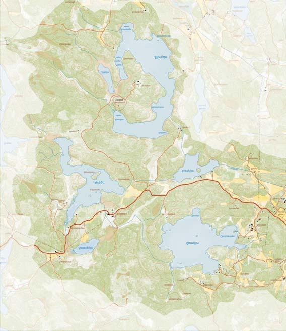 LO5 LO11 LO4 Karta över Blybyåns avrinningsområde, västra delen.