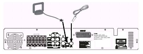 AM / FM Antennen - Anslut den medföljande AM antennen till AM uttaget. Placera antennen där du får bäst mottagning. - Anslut den medföljande FM antennen i FM uttaget.