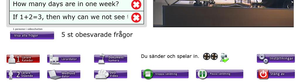 Hur besvarar jag frågor från studenterna? Om du frågan från någon i salen så upprepa frågan innan du besvarar den. Alternativt så inkludera frågan i svaret.