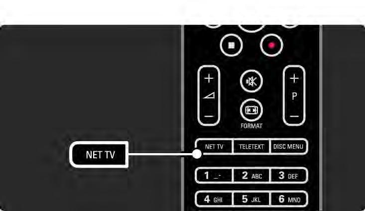 2.8.4 Bläddra i Net TV 1/6 Om du vill bläddra i Net TV stänger du användarhandboken och trycker på Net TV på fjärrkontrollen eller väljer Bläddra i Net TV i