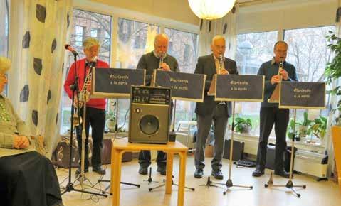 En kvartett klarinettister gästade lördag 26 november Café Björken.