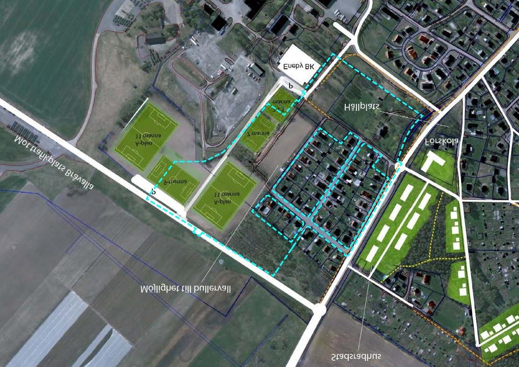 10(54) Figur 6. Förslag till markanvändning enligt planprogrammet. Ungefärlig avgränsning av ny detaljplan med blå streckad linje. Norrköpings kommun. 3.