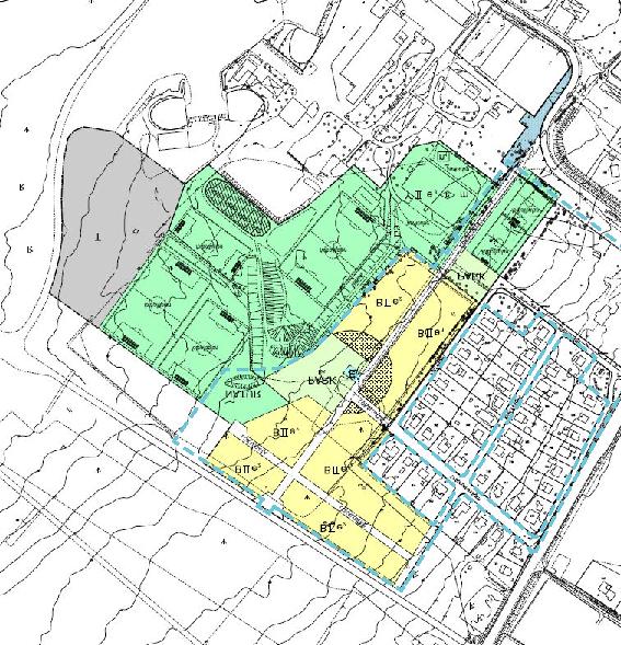 7(54) Figur 4. Samrådshandling detaljplan 2012-2013. Ungefärlig avgränsning av ny detaljplan med blå streckad linje. Norrköpings kommun.