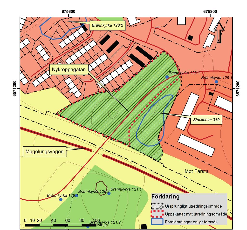 Arkeologisk utredning etapp 1 invid Nykroppagatan i Farsta Figur 3.