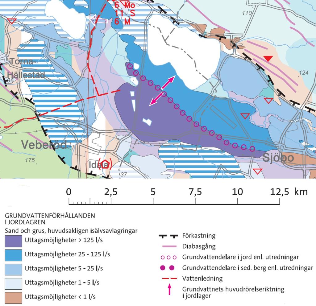 3.3 Hydrogeologiska förhållanden I Skåne finns de mest betydelsefulla grundvattenförekomsterna i de avlagringar som bildades vid den senaste landisens avsmältning.