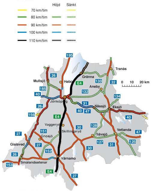 Det nya resultatet baserat på de förändrade hastighetsgränserna visar en i stort sett oförändrad säkerhetssituation.