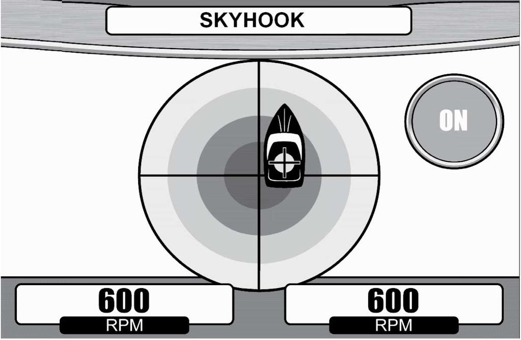 Avsnitt 3 - På vttnet Vrje färggrdtion i det rund målet på VesselView-skärmen är lik med 5 meters fel. Om åten överskrider 20 meters fel, så återfinns åten i cirkelns knt.