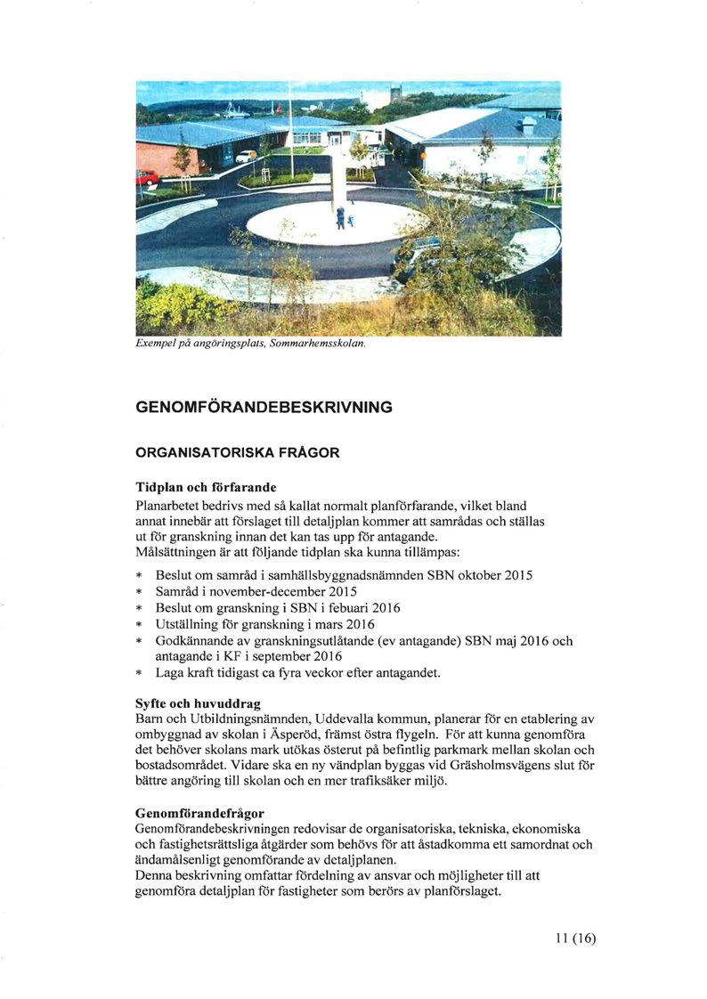 Exempel på angöringsplats, Sommarhemsskolan.