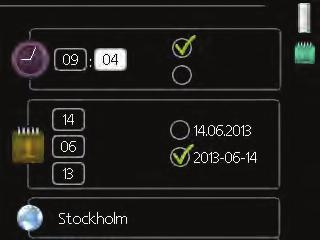 Den markerade positionen är vit och/eller har en uppvikt flik. Välja meny För att komma vidare i menysystemet väljer du en huvudmeny genom att markera den och sedan trycka på OK-knappen.