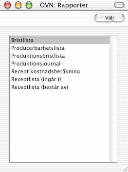 Hansa Financials och HansaWorld Rapporter Introduktion Utskrifter i modulen Produktion utförs på samma sätt som i Hansas övriga moduler.