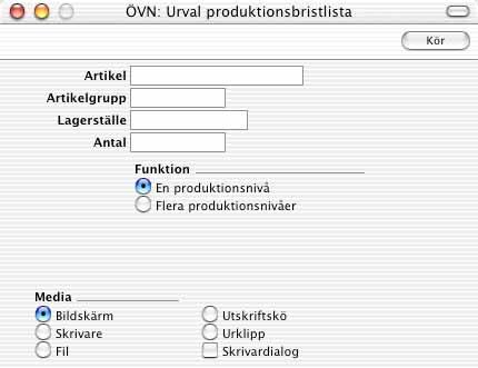 Hansa Financials och HansaWorld Artikel Klistra in Special Registret Artiklar Intervall Alfanumeriskt Ange artikelnumret för en sammansatt artikel för att visa vad som behövs för att producera den.