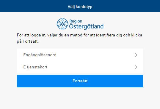 Mobil identifieringsmetod Registrering Välj identifieringsmetod (om man har flera som