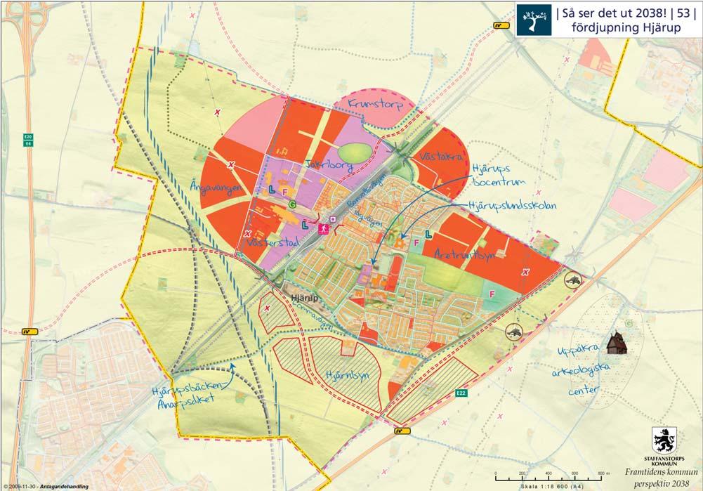 Översiktsplan, Framtidens kommun Kommunens översiktsplan Framtidens kommun perspektiv 2038, är antagen av kommunfullmäktige 2009-11-30.