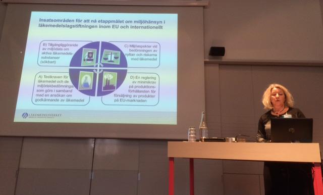 Internationell utblick, Svenska miljömål och Läkemedelsverkets sektorsansvar för miljöfrågor Kia Salin, Läkemedelsverket Kia började med att prata om det övergripande målet för Sveriges miljöarbete