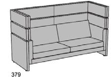 ..met Sits med urinbeständig underväv. AKU Scandinavia 373 höger/vänster 3-sits Sektion med utbytbar klädsel (fast klädsel i ) för koppling mot hörndel.