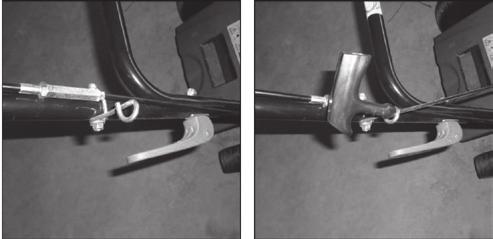 Steng låsearmen for å låse håndtaket til arbeidsposisjon. (Fig. 2B) 4. Juster hvor stramt håndtaket skal sitte ved å dreie låsearmen. 5. Fest kabel-klemme på håndtaket og sett på plass kabelen. (Fig.2C) Fig.