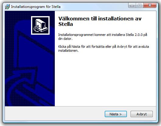 Användarmanual för Stella 2.0 4 2 Installation Programmet laddas hem och installeras från Banportalen, http://banportalen.banverket.se.