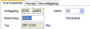 Användarmanual för Stella 2.0 7 Figur 6 Visa komponent 222S12 i version Ä0801 Sökningen söker efter exakt beteckning.