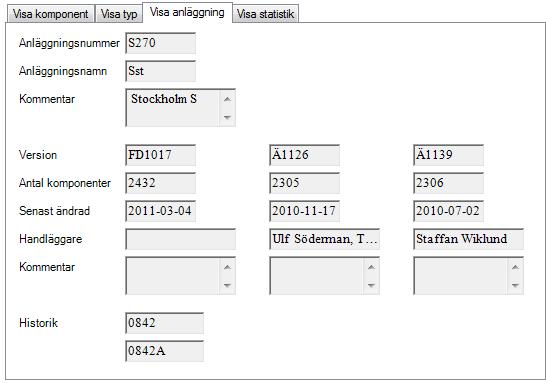 Användarmanual för Stella 2.0 9 Fältet Senaste visar datumet för när komponenten senast redigerades i aktuell version.