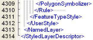 PostGIS. One Rule for each color (this shows only one Rule!