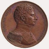 133. KARL XIV JOHAN (1818 1844). Kungen och kronprinsen. Gravör: Jaques Jean Barre. Brons 38,91 g.