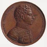 OSCAR I (1844 1859). Kronprinsens återkomst från Uppsala år 1819. Gravör: Carl Enhörning. Silver 4,14 g.