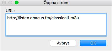 vänster, klicka på triangeln intill den typ av musik du vill lyssna på så visas en lista med radiostationer.