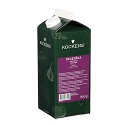 Uppgiftslämnare: Kockens AB Varumärke: KOCKENS Artikelbenämning: Storlek: 800g Produktinformation Ingrediensförteckning: Ingefära Produktgruppsindelning: 101310784217 / Kolonial/Speceri -- Kryddor --