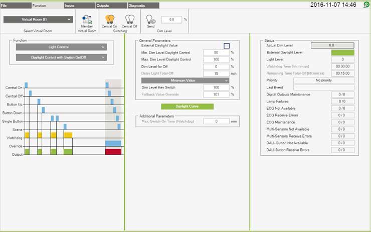FUNKTIONER Smart belysningsstyrning Lighting Management från WAGO - för optimal belysningsstyrning i automatiserade fastigheter/ lokaler.