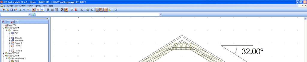 12... Kapitel 12 13.05.2009 Dekorera fasad och sektion DDS-CAD Arkitekt 6.5 Kom ihåg att lagra vektorfil av presentationen så att denna sedan kan placeras på ett ark tillsammans med planritningen.