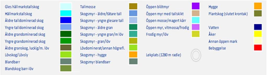 3. Resultat från den modifierade habitatmodellen De huvudsakliga resultaten från projektet är en uppdaterad habitatklassning för en aktuell tidpunkt, år 2011 för Jönköpings län och år 2014 för