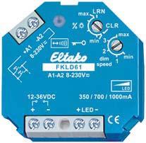Konstantström LED dimmer FKLD61 PWM LED dimmer FLD61 FKLD61 47 Fabriksinställning. DC konstantström källa för LED upp till 1000mA eller 30 Watt.