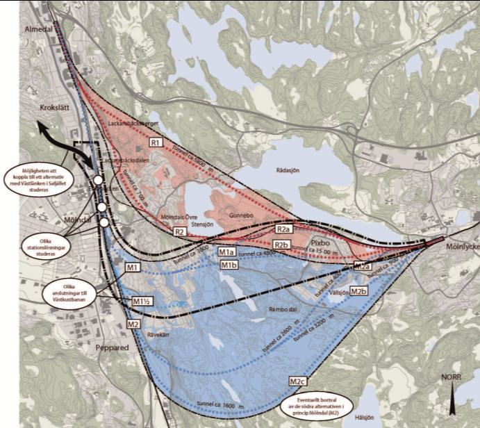 De främsta åtgärderna finns redan i processen för förverkligande inom snar framtid, nämligen bygget av Västlänken och Götalandsbanan samt möjlig utbyggnad av Västkustbanan.