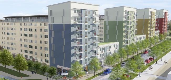 detaljplan. I slutet av vann detaljplan i Stockholm laga kraft omfattande 176 lägenheter och lokaler på markplan, fördelat på flera huskroppar. Framtagning av programhandling pågår.