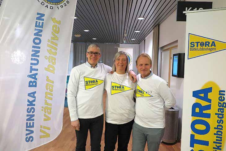 Patrik Lindqvist, Cecilia Obitz och Peter Karlsson. STORA BÅTKLUBBSDAGEN Drygt 100 personer kom till Stora Båtklubbsdagen i Göteborg och Stockholm.