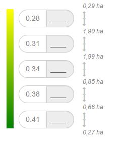 nu under Räkna själv, eller via webbplatsen www.cropsat.se. Exempel på vegetationsindex från ett höstvetefält utanför Ängelholm 1 maj 17, satellit DMC (upplösning * m).