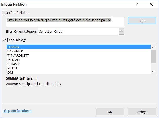 0-5 år. I T4 ska du nu ha samma summa som i C4 som ju visar summan av samtliga familjetyper i åldern 0-5 år.