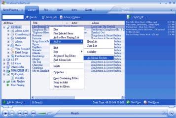 4 Välj den musik du vill rippa och klicka på Rip Music (Rippa Musik) på menyraden upptill. > Musiken kommer att konverteras till digitala kopior och läggas till i Windows Media Player bibliotek. 4.1.