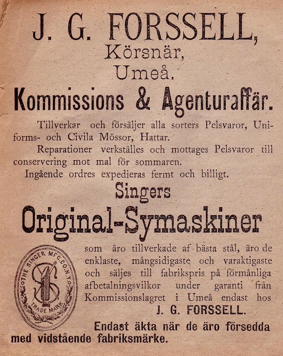 12 Forsell Körsnär, J. G.