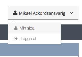 2. Ändra lösenord & e-postadress för ackordsansvarig Min sida I denna version kan man som inloggad med rollen ackordsansvarig ( gäller även delegerad montör med konto ), ändra sitt lösenord och ändra