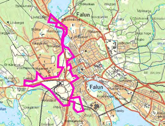 Slaggparken vid Falu gruva Runt Falu gruva finns vidsträckta deponiområden med slagg, utmed Hanröleden från Pilbo och bort till Stennäset, och ned mot staden.