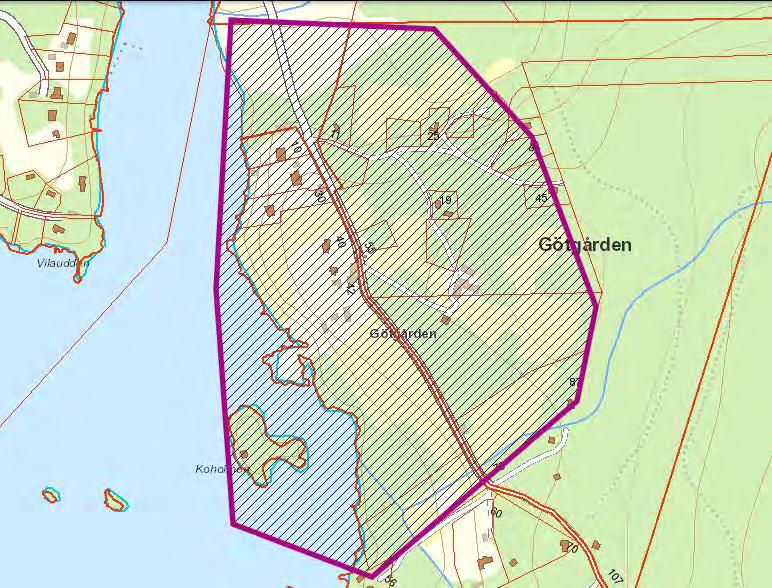 Götgården Områdets förutsättningar Beskrivning: Intressant bergsmansby med levande odlingslandskap. Två ursprungliga bergsmansgårdar. Sommarvillor från sekelskiftet norr om byn.