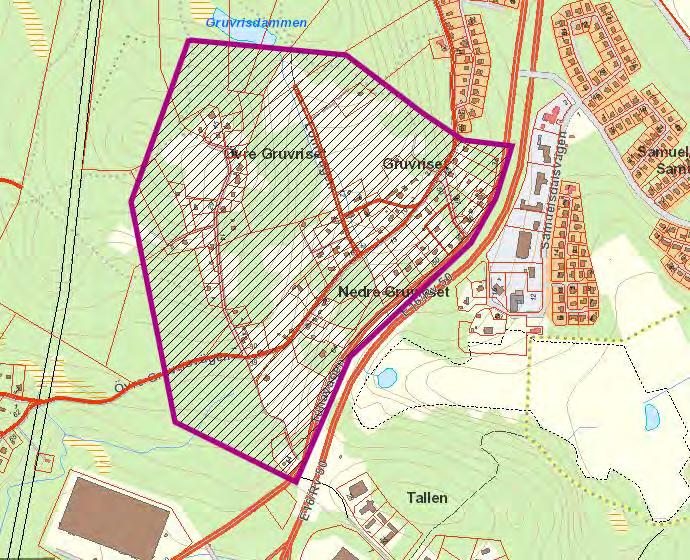 Gruvriset Områdets förutsättningar Beskrivning: Intressant bergsmansby med karaktär av radby längs den medeltida vägen (Torsångsvägen) till Tuna.