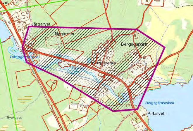 Bergsgården Områdets förutsättningar Beskrivning: Hyttby med blandad bebyggelse, bergsmansgårdar, smådindustrier och stora slaggområden kring Gryckån (Västerån).