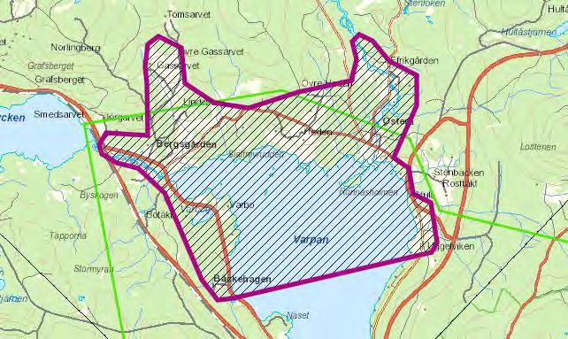 Bergsmansbygden runt Varpan Områdets förutsättningar Beskrivning: Ett stort sammanhängande område vars kulturlandskap präglas av friliggande bergsmansgårdar och talrika lämningar efter