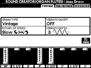 ditera ljuden Sound reator Organ lutes (endast PSR-000) Utöver alla de orgelljud som finns under ORN ljudkategorin, har PSR-000 också ORN LUTS ljud. Ställer fottalen.