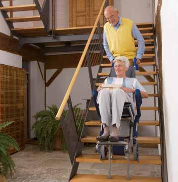 escalino Övervinn trappor på ett enkelt och säkert sätt Vid funktionsnedsättning till följd av sjukdom eller olycka utgör trappor ett stort hinder för den personliga rörligheten.