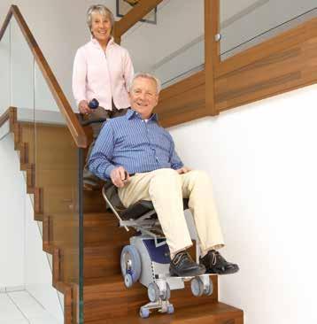 Säkert och bekvämt i mycket trånga trappor Ofta är inte byggnader utformade för personer med funktionshinder.